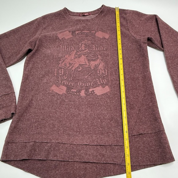 Cowgirl Tuff Co Sweatshirt Wild Ride 1999 Red Womens Size XL Pullover Western - Picture 4 of 12